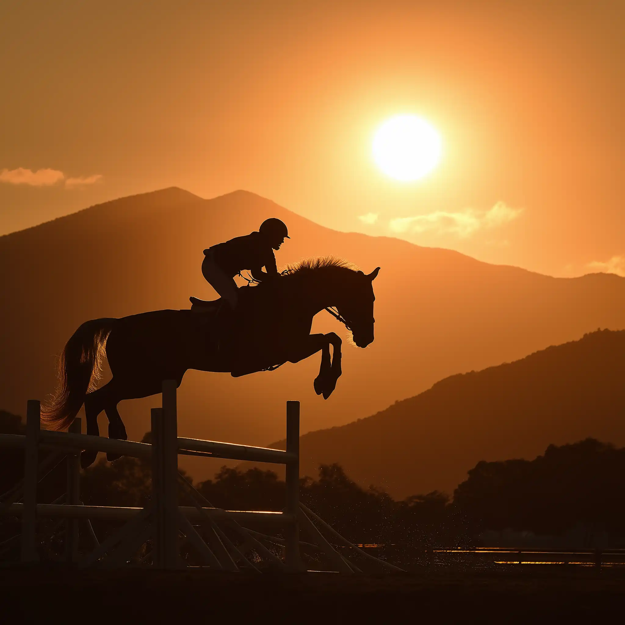Input image of a horse rider